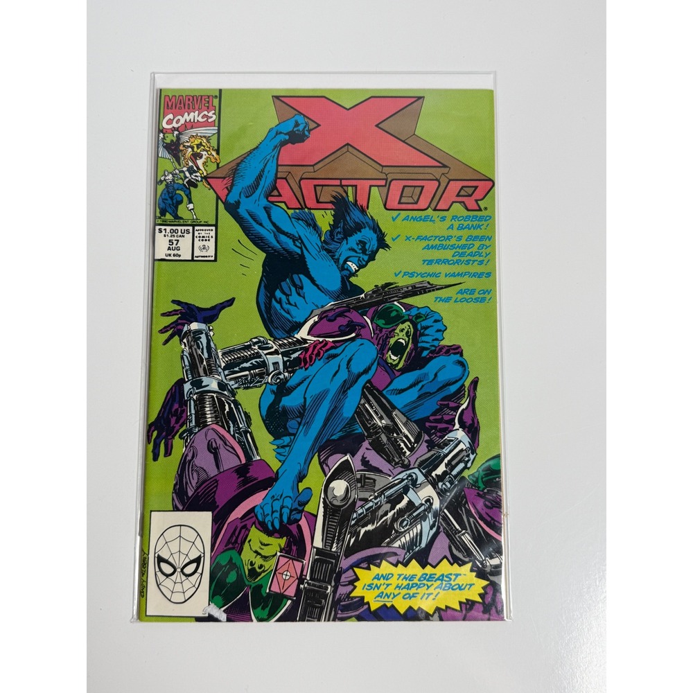 Marvel X-Factor 57 1990 Beast Cover Jon Bogdanove Copper Age Comic Book